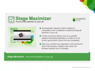Stage Maximizer