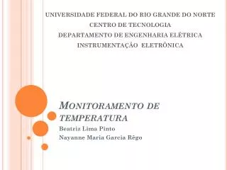 monitoramento de temperatura