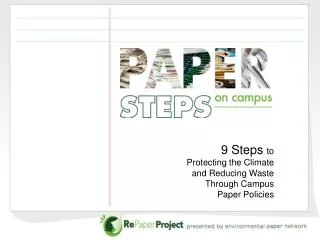 9 Steps to Protecting the Climate and Reducing Waste Through Campus Paper Policies