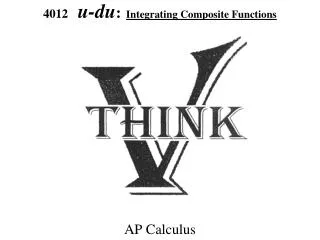 4012 u-du : Integrating Composite Functions