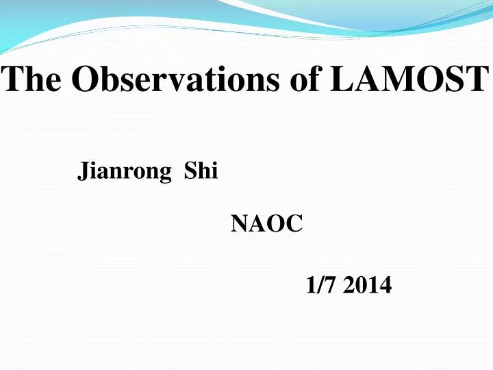 the observations of lamost