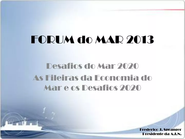 forum do mar 2013