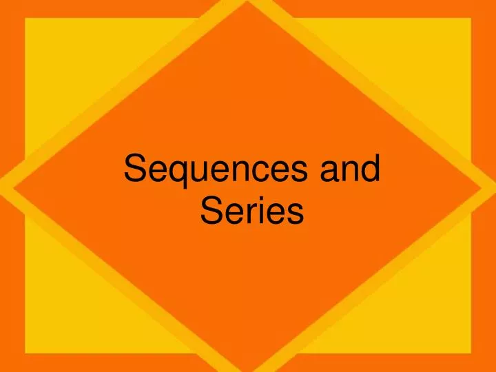 sequences and series