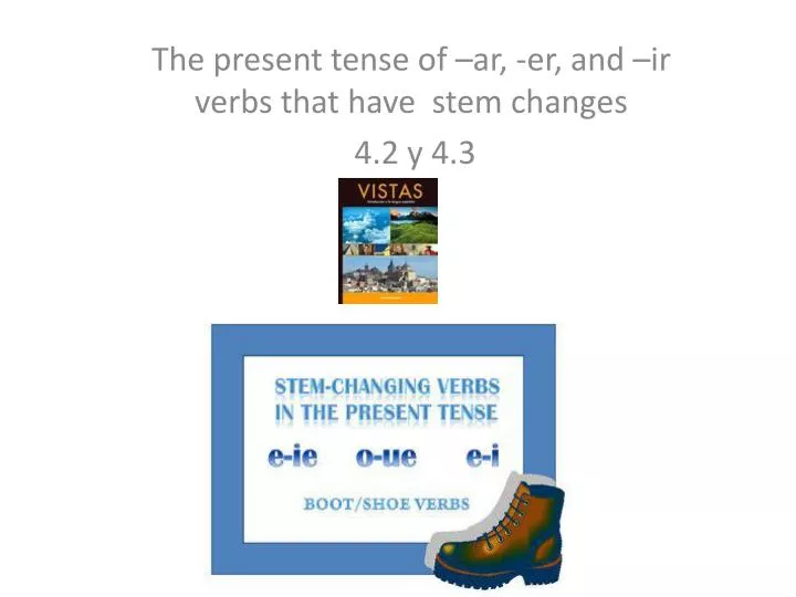the present tense of ar er and ir verbs that have stem changes 4 2 y 4 3