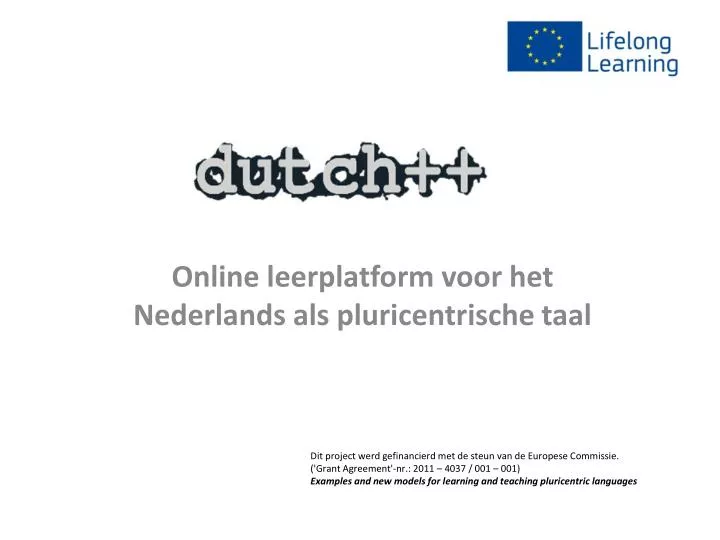 online leerplatform voor het nederlands als pluricentrische taal