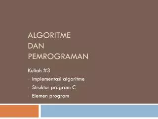 algoritme dan pemrograman