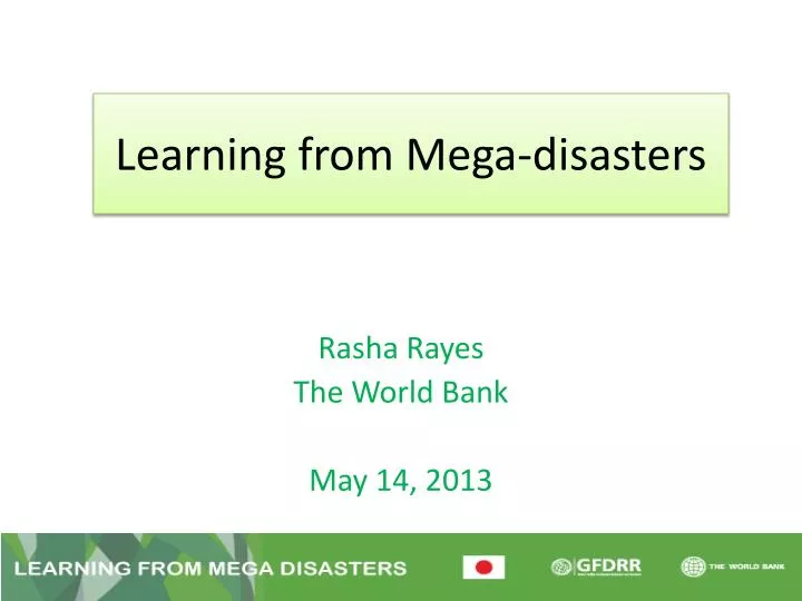 learning from mega disasters