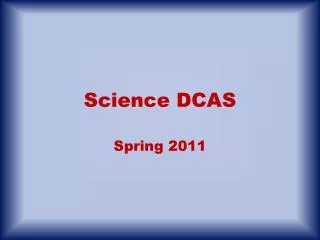 Science DCAS