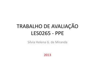 trabalho de avalia o les0265 ppe