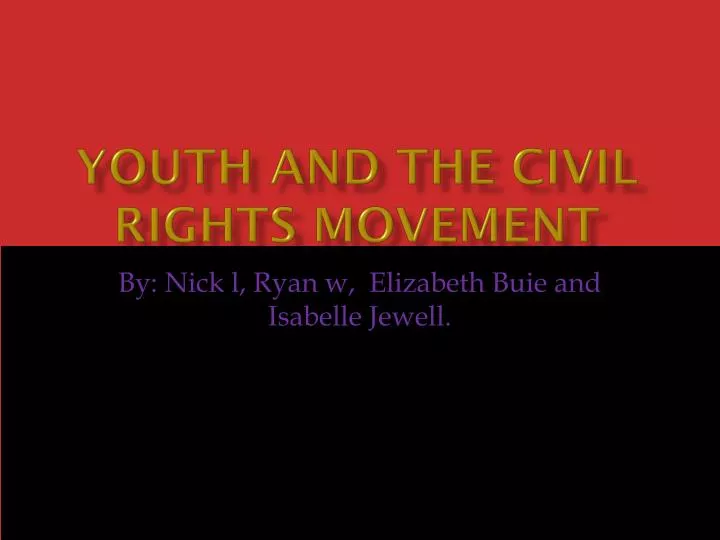 youth and the civil rights movement