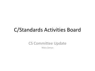 C/Standards Activities Board