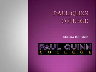 Paul quinn college
