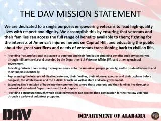 THE DAV MISSION STATEMENT