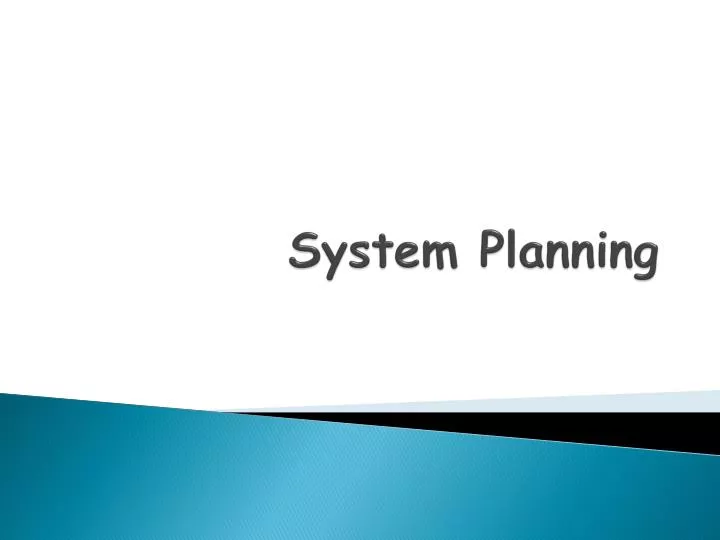 system planning