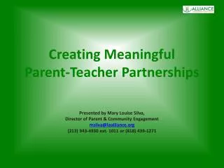 Creating Meaningful Parent-Teacher Partnerships