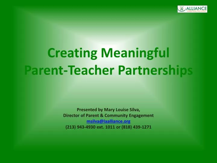 creating meaningful parent teacher partnerships