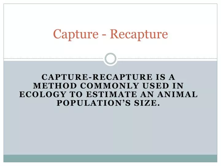capture recapture
