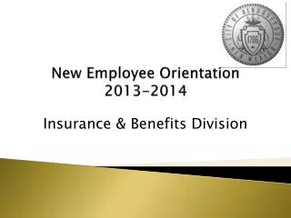 New Employee Orientation 2013-2014