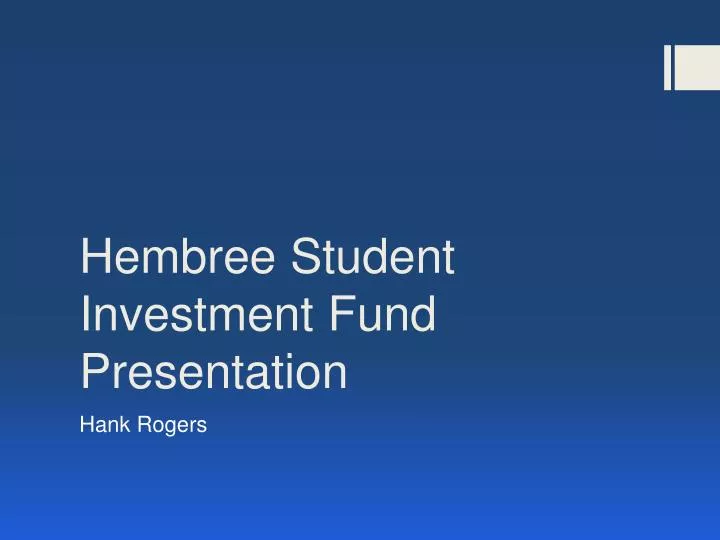 hembree student investment fund presentation