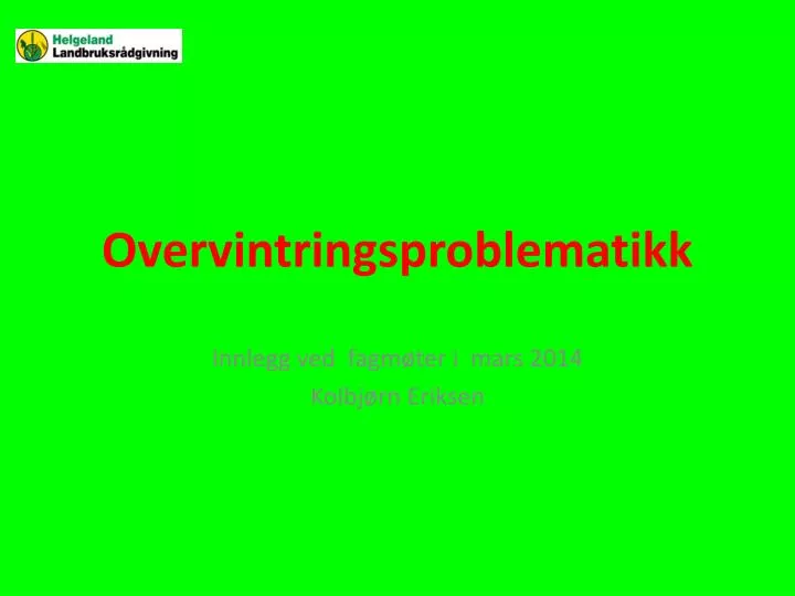 overvintringsproblematikk