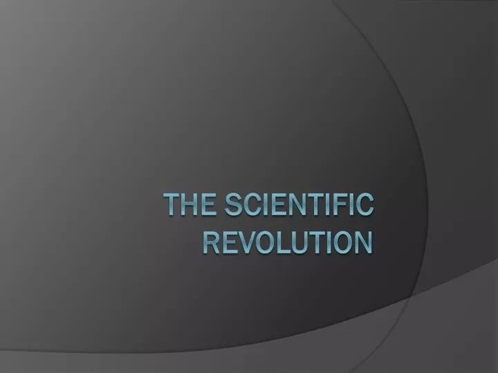 the scientific revolution