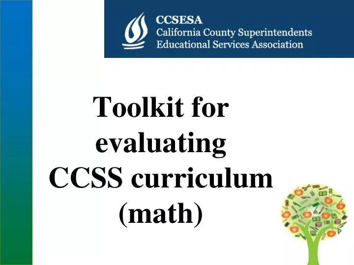toolkit for evaluating ccss curriculum math
