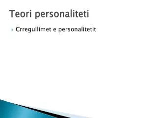 teori personaliteti