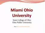 Miami Ohio University - slide 1