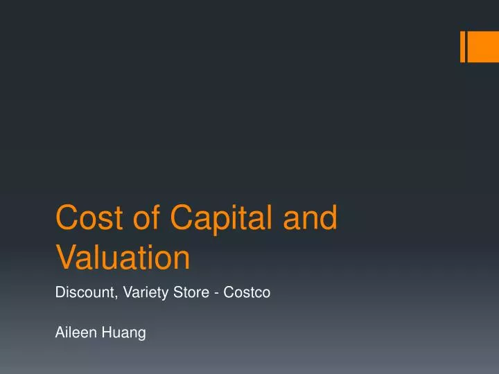 cost of capital and valuation