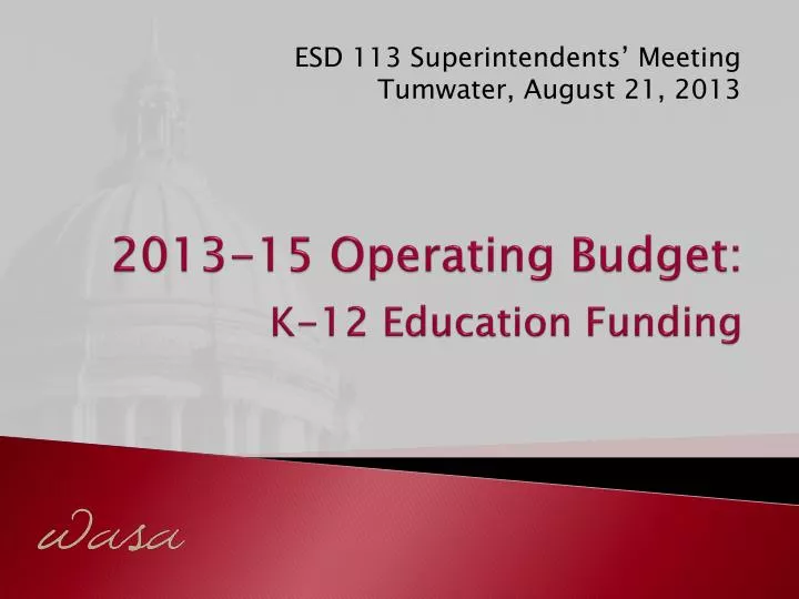 2013 15 operating budget k 12 education funding
