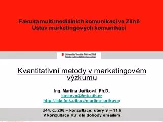 Workshop Josefa Vojty: Neuromarketing, FMK
