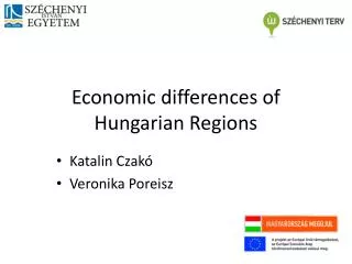 Economic differences of Hungarian Regions