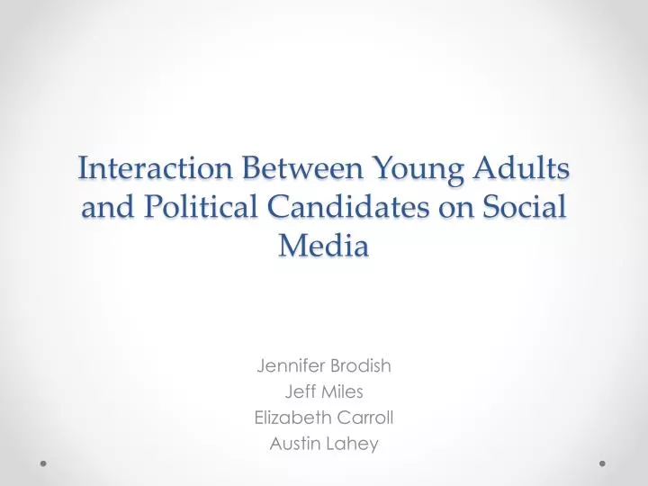 interaction between young adults and political candidates on social media