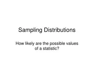 Sampling Distributions