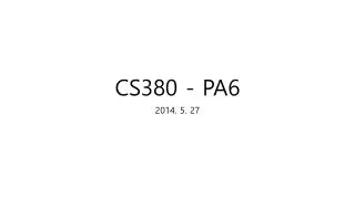 CS380 - PA6