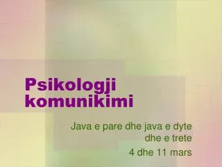 psikologji komunikimi