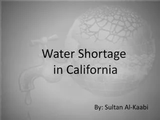Water Shortage in California