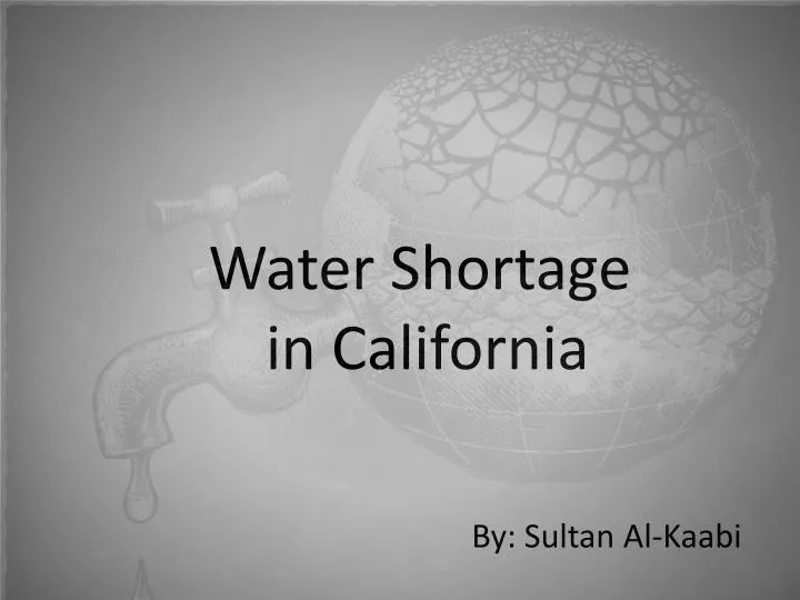 water shortage in california