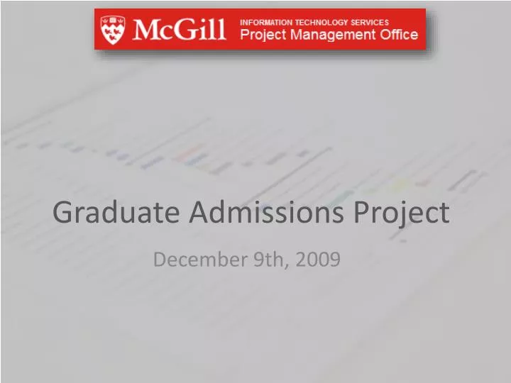 graduate admissions project