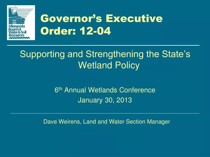 governor s executive order 12 04
