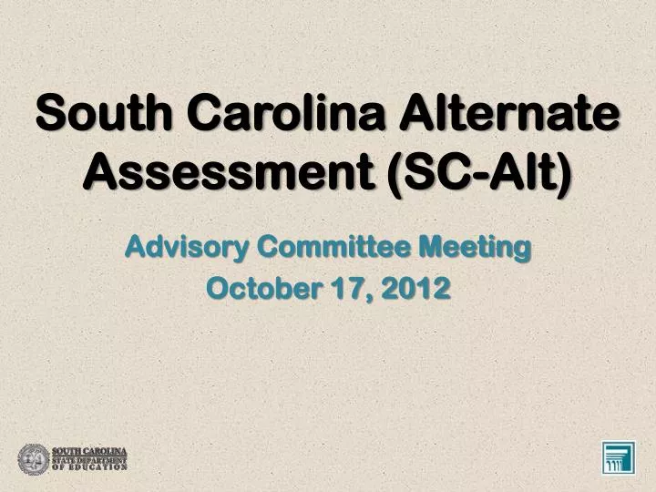 south carolina alternate assessment sc alt