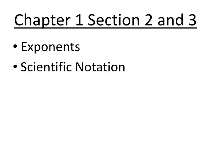 chapter 1 section 2 and 3