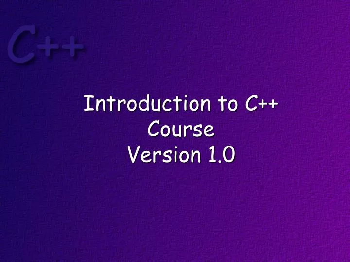 introduction to c course version 1 0