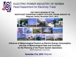 Influence of Meteorological Factors on Electric Energy Consumption