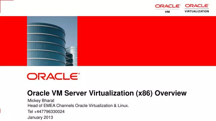 oracle vm server virtualization x86 overview
