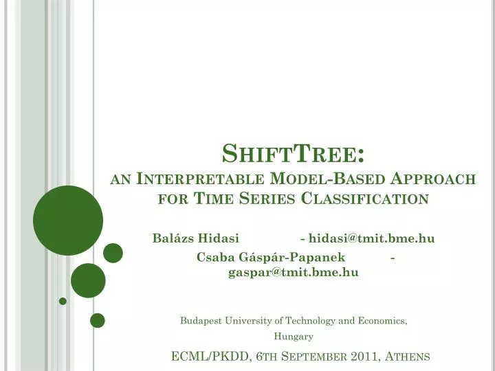shifttree an interpretable model based approach for time series classification