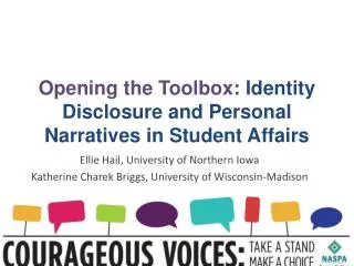 Opening the Toolbox: Identity Disclosure and Personal Narratives in Student Affairs