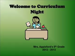 Welcome to Curriculum Night