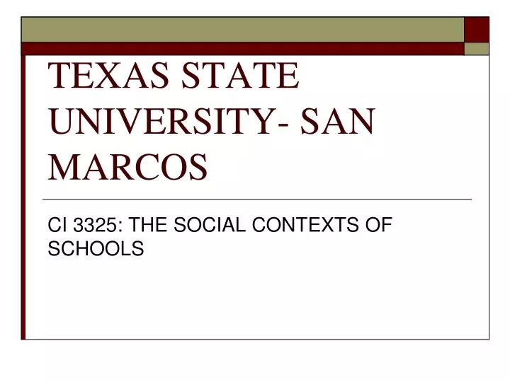 texas state university san marcos