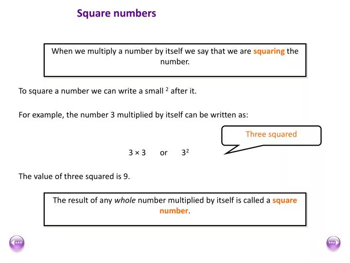 square numbers